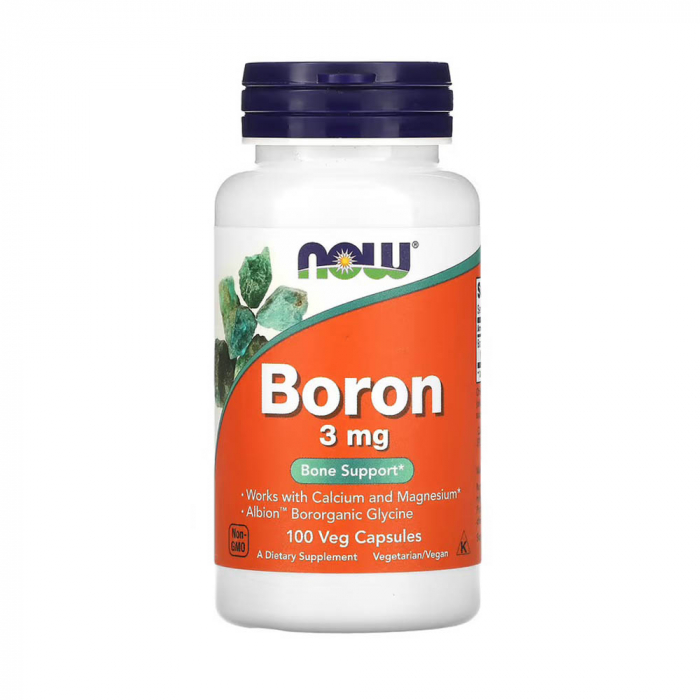 Boron (Bor) Mineral, 3 mg, Now Foods, 100 capsule