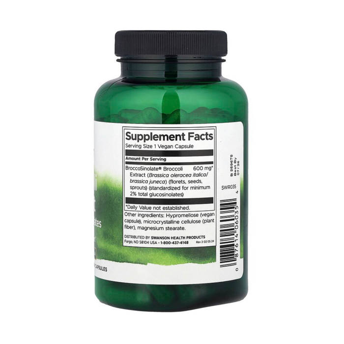 Broccoli Extract with Glucosinolates, 600 mg, Swanson, 120 capsules [2]
