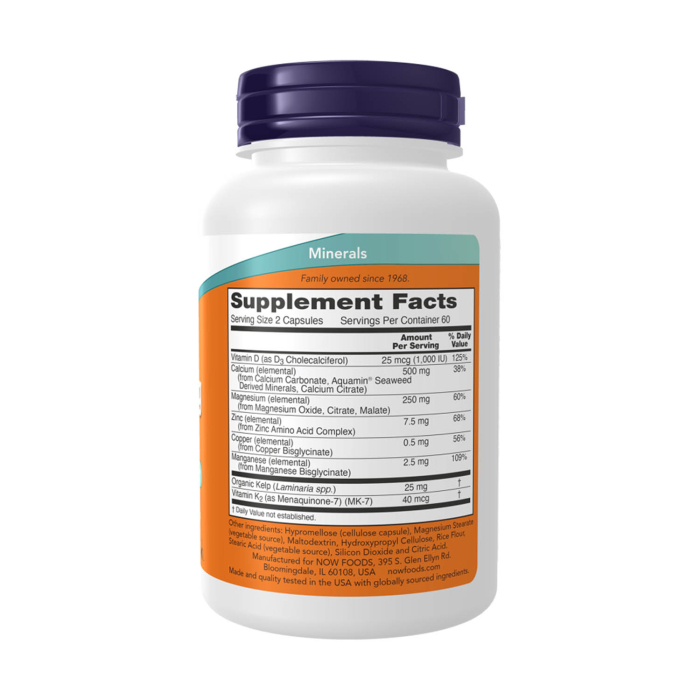 Cal-Mag Caps with Trace Minerals and Vitamin D, NOW Foods, 120 capsule [2]