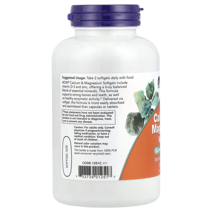 Calcium & Magnesium, with Vitamin D-3 and Zinc [3]