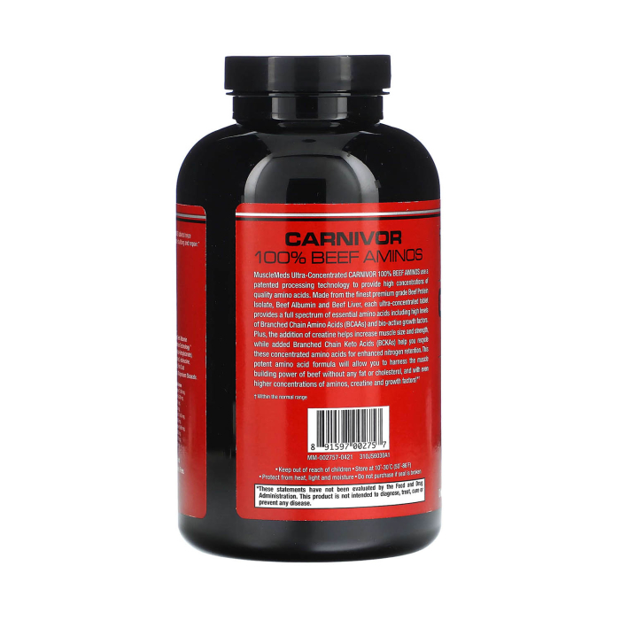 Carnivor Beef Aminos, 100% Pure Beef Protein, MuscleMeds, 300 tablete [3]