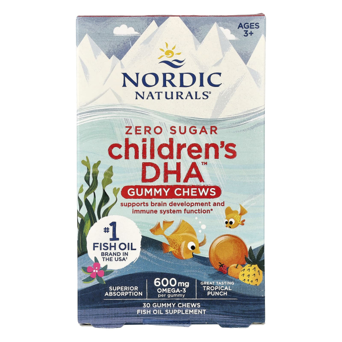 Childrens DHA Omega 3 Gummy, Nordic Naturals, 30 Gummies [2]