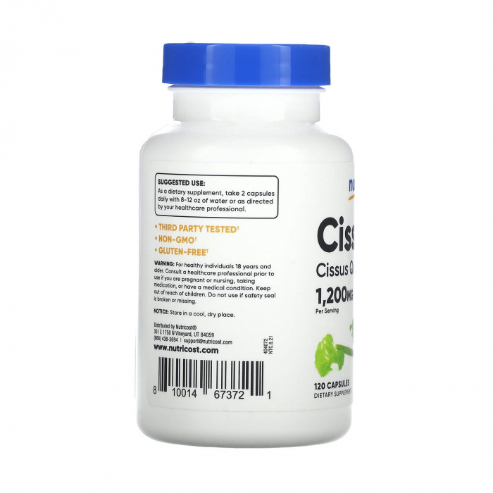 Ciccus Quadrangularis, 1200 mg, Nutricost, 120 capsuls [3]
