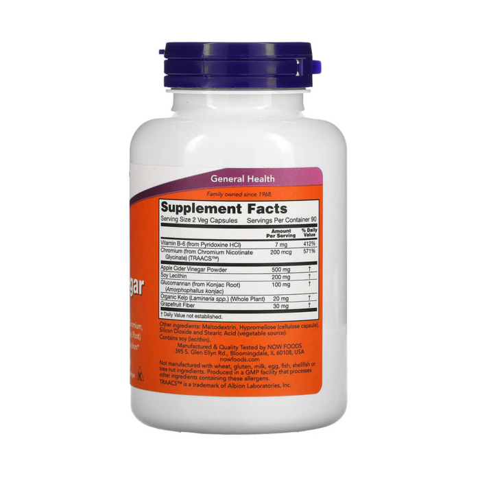 Cider Vinegar, NOW Foods, 180 capsule [2]