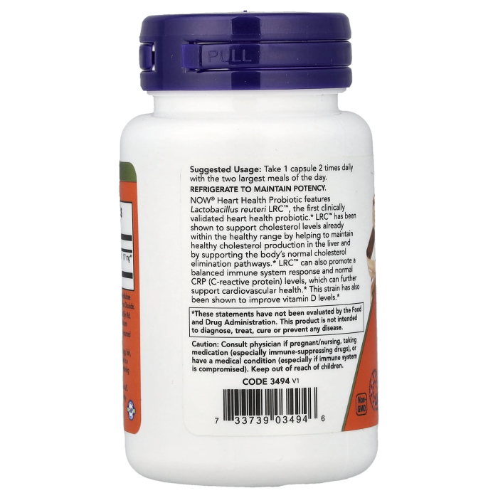 Clinical Heart Health Probiotic, NOW Foods, 60 capsules [3]
