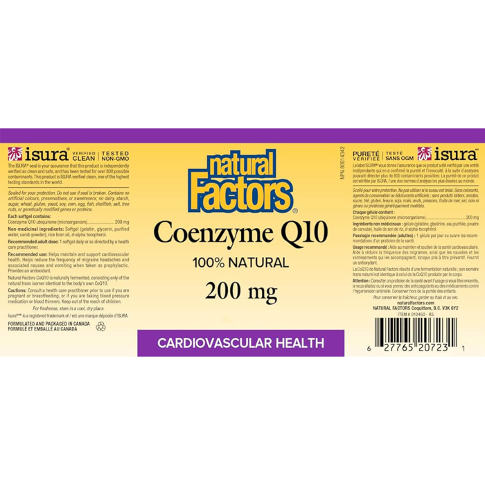 Coenzyme Q10, 200 mg, Natural Factors, 60 softgels [2]