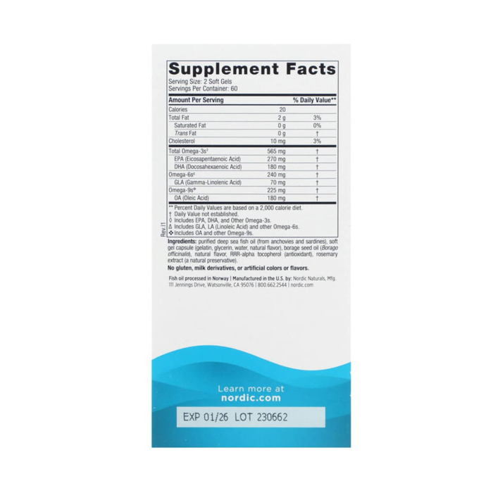 Complete Omega, Lemon, Nordic Naturals, 120 softgels [2]