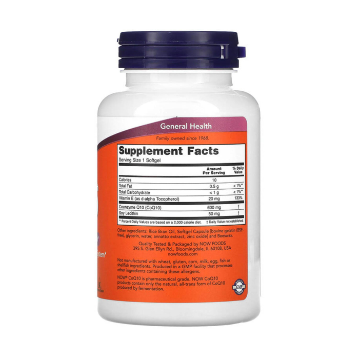 CoQ10 , 600 mg, NOW Foods, 60 softgels [2]