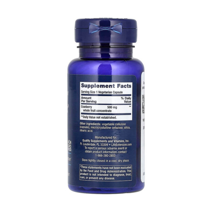 Cran-Max, Cranberry Whole Fruit Concentrate, 500 mg, Life Extension, 60 capsule [2]