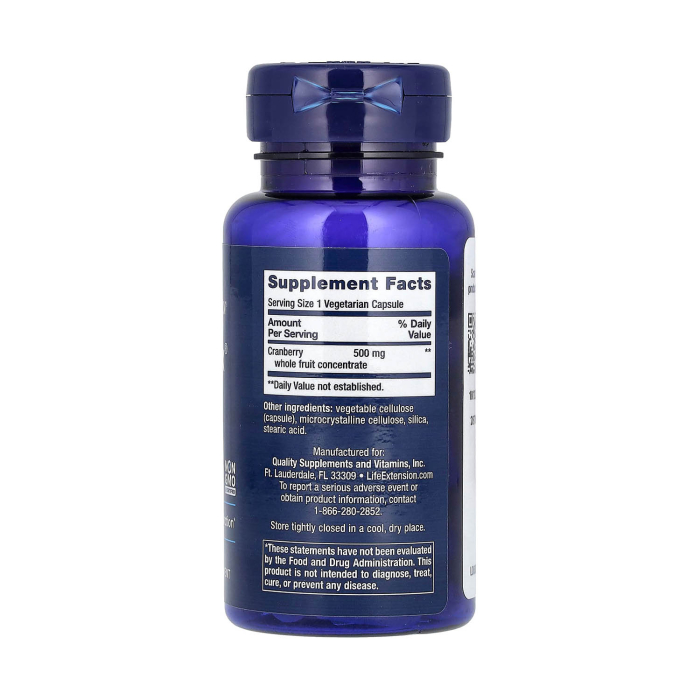 Cran-Max, Cranberry Whole Fruit Concentrate, 500 mg, Life Extension, 60 capsule [3]