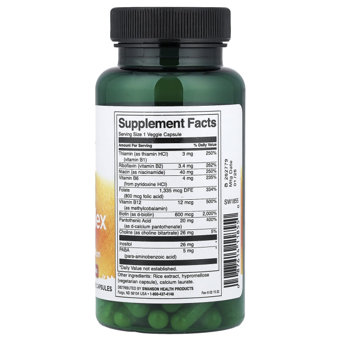 Daily B-Complex, Swanson, 100 capsule SW1855 [2]
