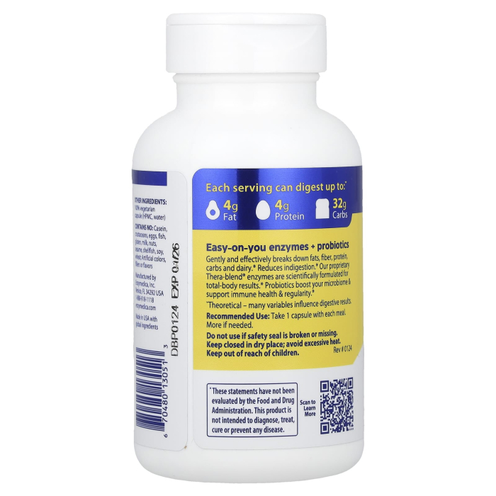 Digest Basic + Probiotics, Enzymedica, 90 capsule [3]