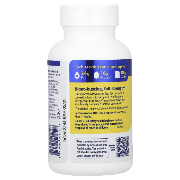 Digest Gold® with ATPro®, Maximum Strength, Enzymedica, 120 capsules [4]