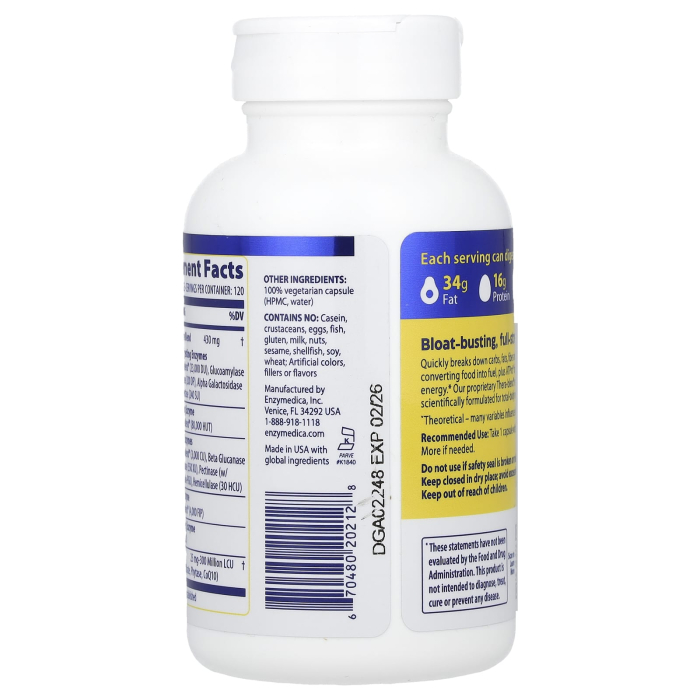 Digest Gold® with ATPro®, Maximum Strength, Enzymedica, 120 capsules [3]