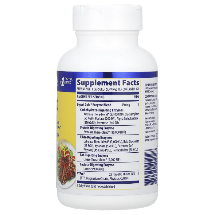 Digest Gold® with ATPro®, Maximum Strength, Enzymedica, 120 capsules [2]