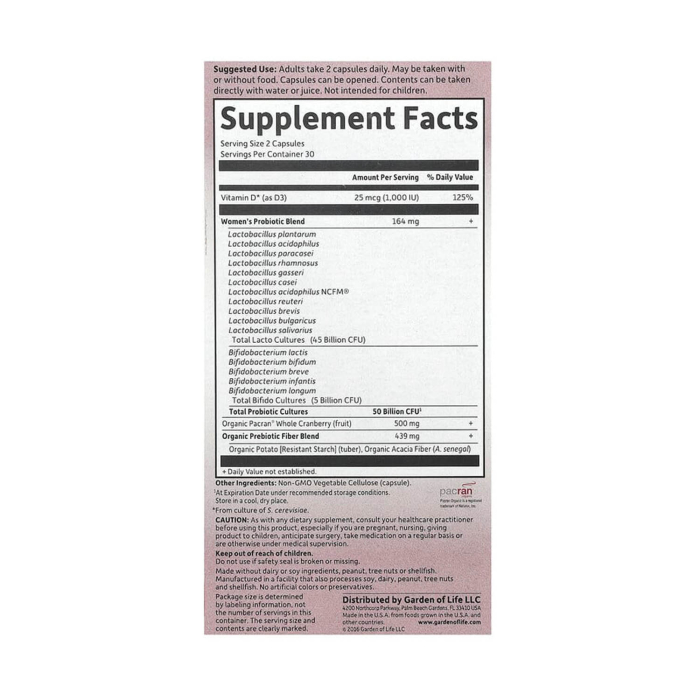 Dr. Formulated Probiotics, Urinary Tract+, Garden of Life, 60 capsule [2]