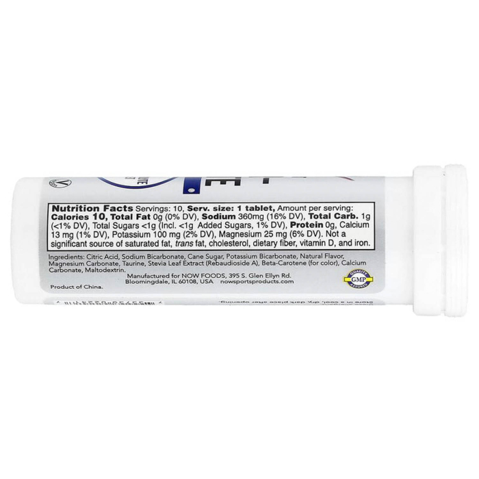 Effer-Energy, Electrolyte Effervescent, NOW Foods, 10 tablets [2]