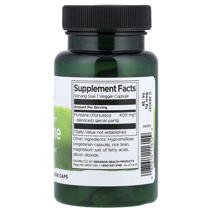 Full Spectrum Purslane, 400 mg, Swanson, 60 capsule SW1612 [2]