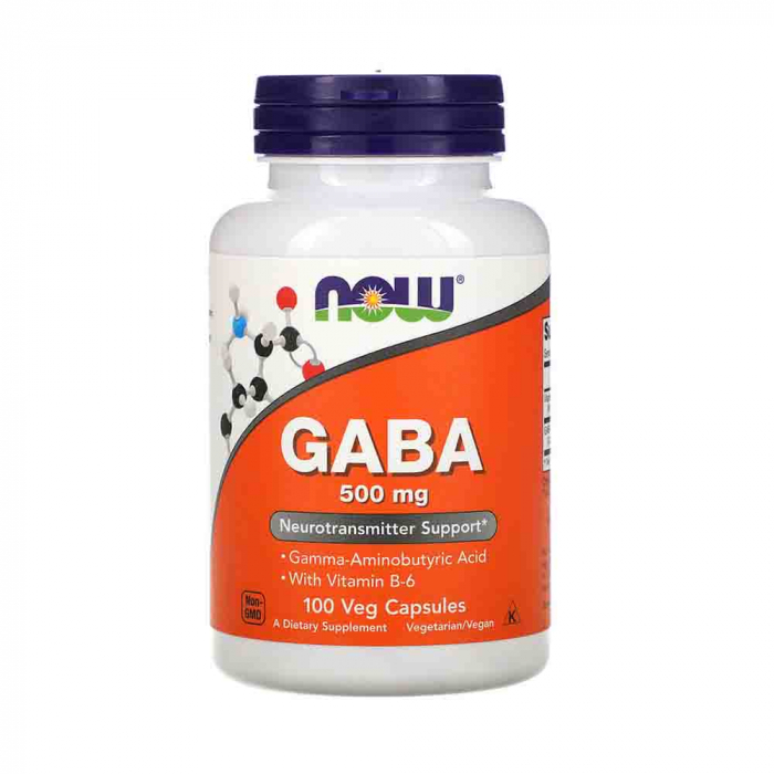 Now Foods, GABA, 750 mg, 100 Veg Capsules [1]