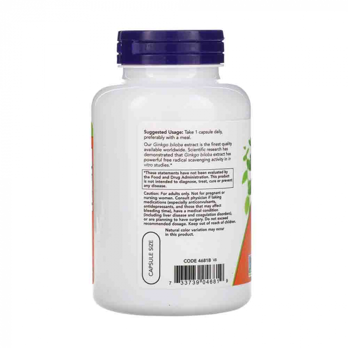 Now Foods, Ginkgo Biloba, Double Strength, 120 mg, 200 Veg Capsules [2]