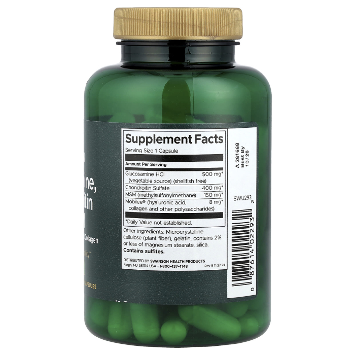 Glucosamine, Chondroitin & MSM with Hyaluronic Acid and Collagen, Swanson, 90 capsules SWU293 [2]
