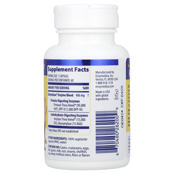 GlutenEase, Enzymedica, 60 capsule [2]