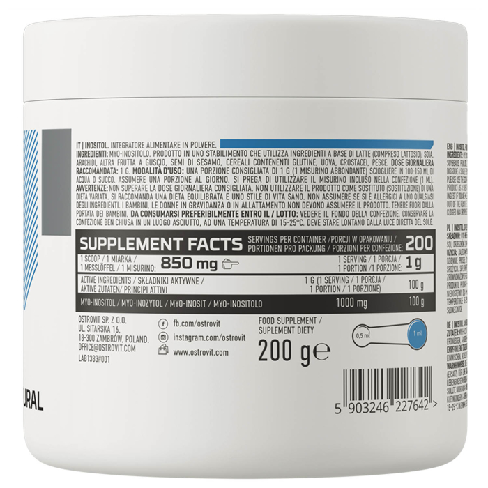 Inositol Powder, OstroVit, 200g [2]