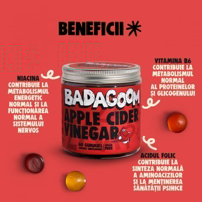 Apple Cider Vinegar Gummy Jellies, Badagoom, 60 jellies [3]