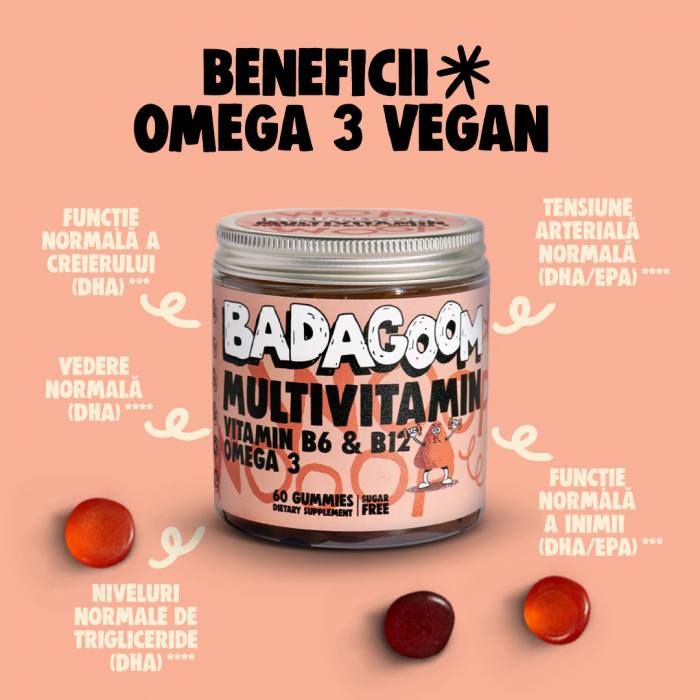 Jeleuri gumate Multivitamin Omega 3, Badagoom, 60 jeleuri [3]