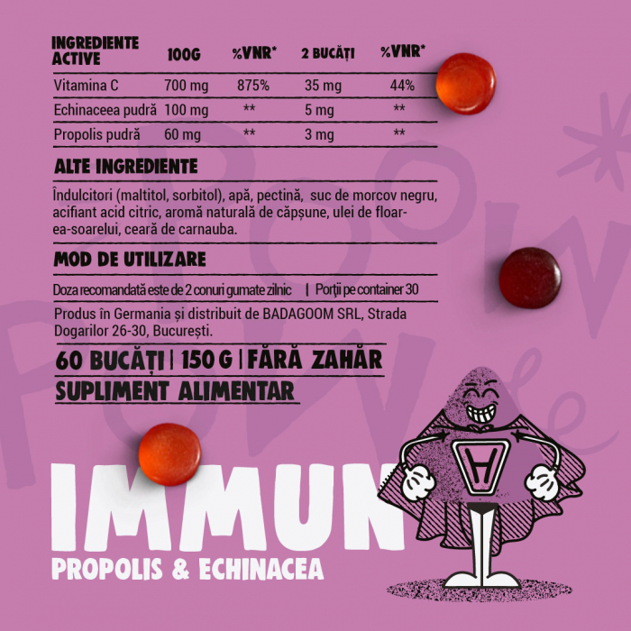 Jeleuri Immun Propolis & Echinacea, Badagoom, 60 jeleuri [2]