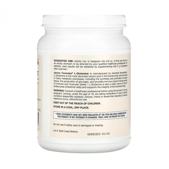 L-glutamine Powder, Jarrow Formulas, 1000g [3]
