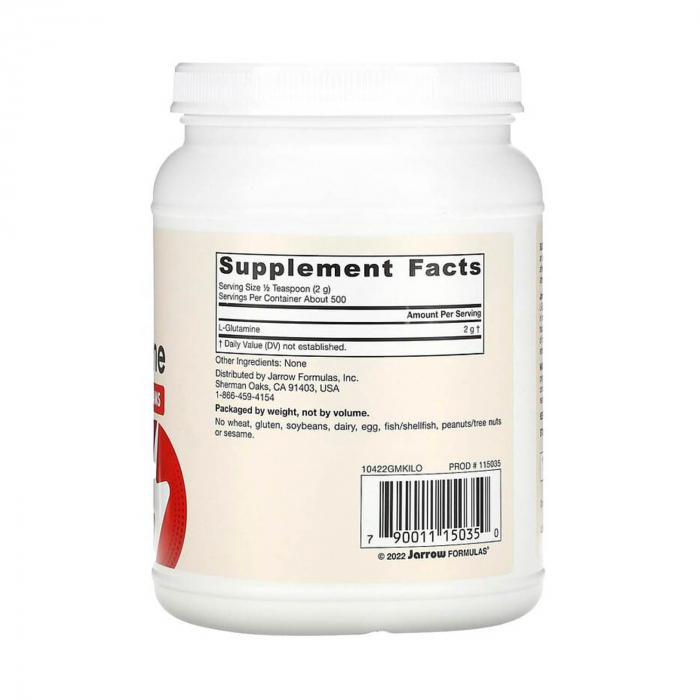 L-glutamine Powder, Jarrow Formulas, 1000g [2]