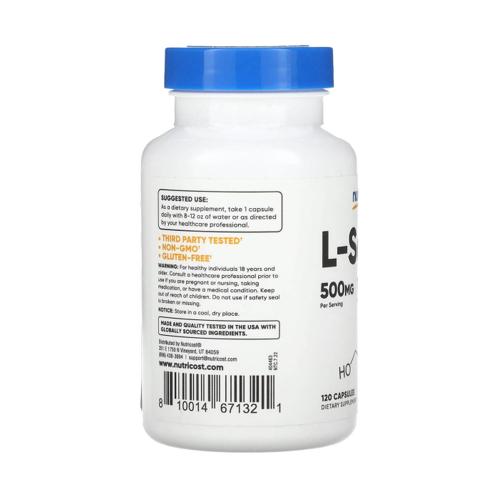 L-Serine, 500 mg, Nutricost, 120 capsule [3]