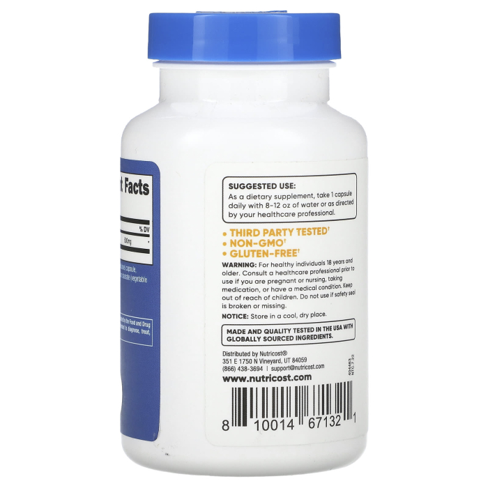 L-Serine, 500 mg, Nutricost, 120 capsules [3]