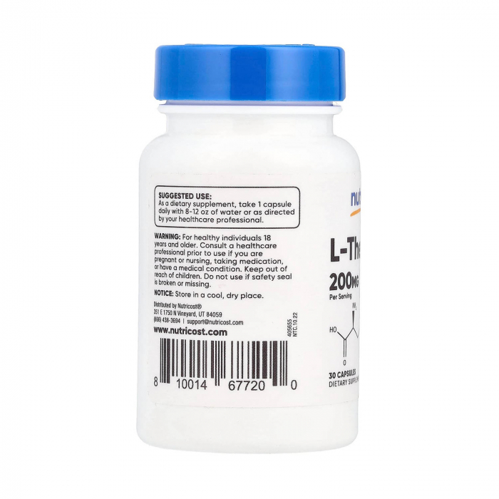 L-Theanine, 200 mg, Nutricost, 30 capsules [3]