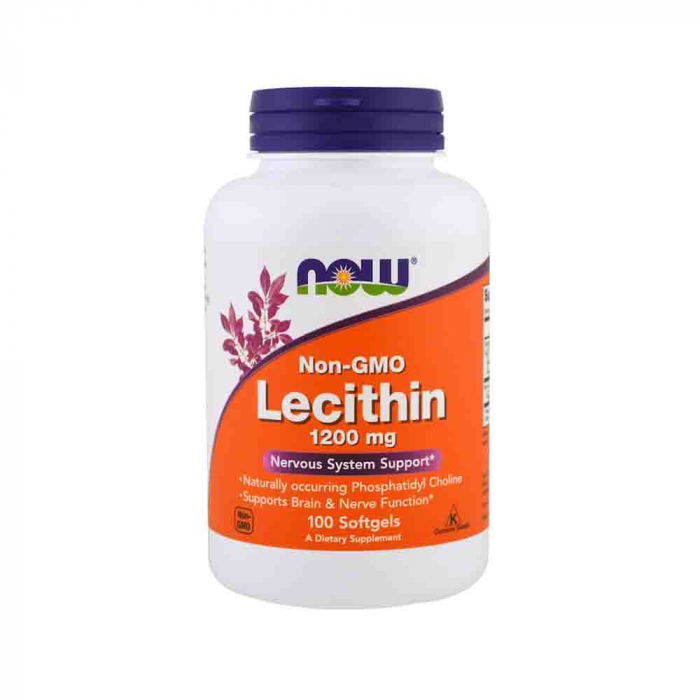 Lecitina (Lecithin) 1200mg, Now Foods, 100 softgels [1]