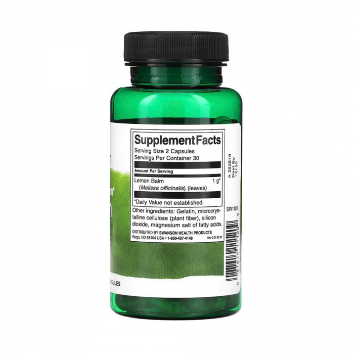 lemon-balm-500mg-swanson [2]