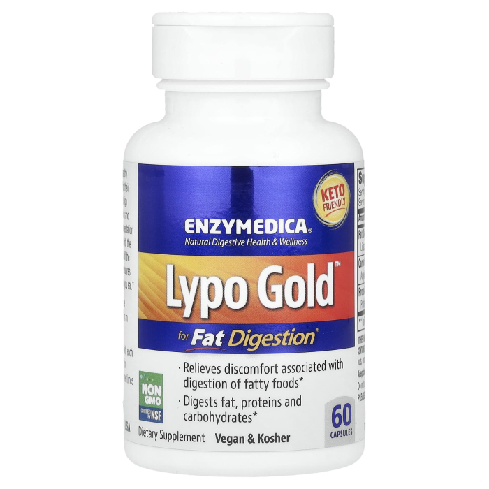Lypo Gold, For Fat Digestion, Enzymedica, 60 capsule [3]