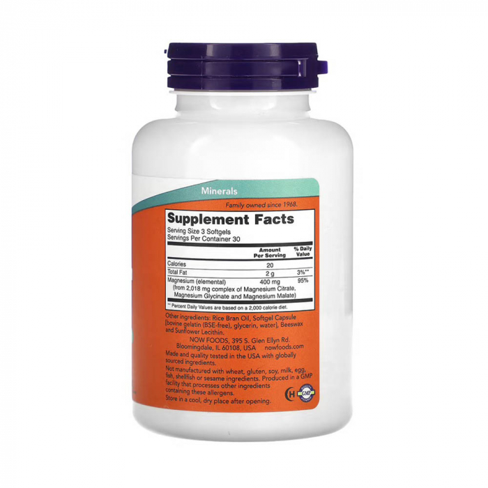 Magnesium Citrate Softgels, Now Foods, 90 softgels [2]