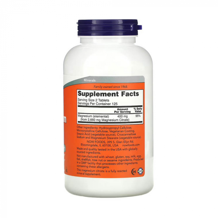 Magnesium Citrate 200 mg, Now Foods, 250 tablets [2]
