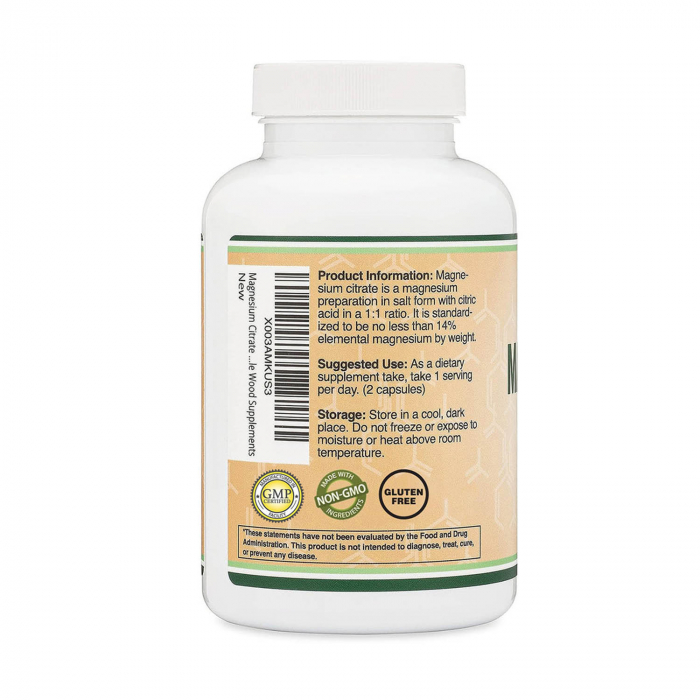 Magnesium Citrate, 400 mg, Double Wood Supplements, 180 capsules [3]