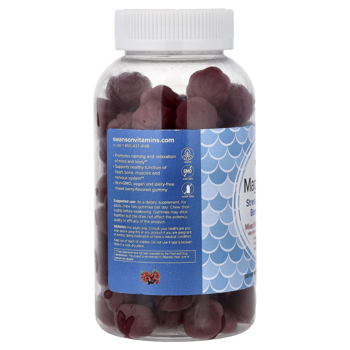 Magnesium Gummies, Mixed Berry, Swanson, 120 Gummies SW1954 [3]