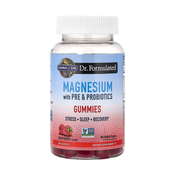 Magnesium with Pre & Probiotics Gummies, Garden of Life, 60 jeleuri [1]