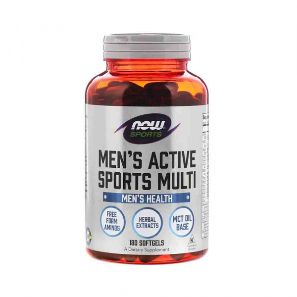 Now Foods, Sports, Men's Active Sports Multi, 180 Softgels [1]