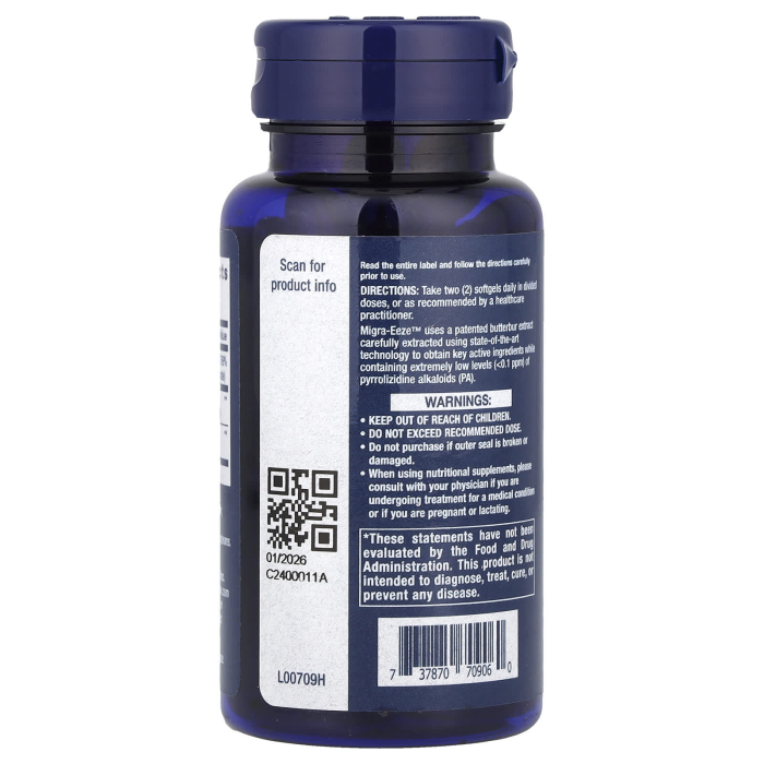 Migra-Eeze, Butterbur-Ginger-Riboflavin, Life Extension, 60 softgels [3]