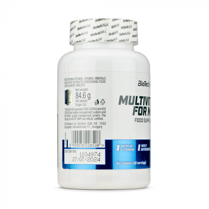Multivitamin for Men, Biotech USA, 60 tablete [2]