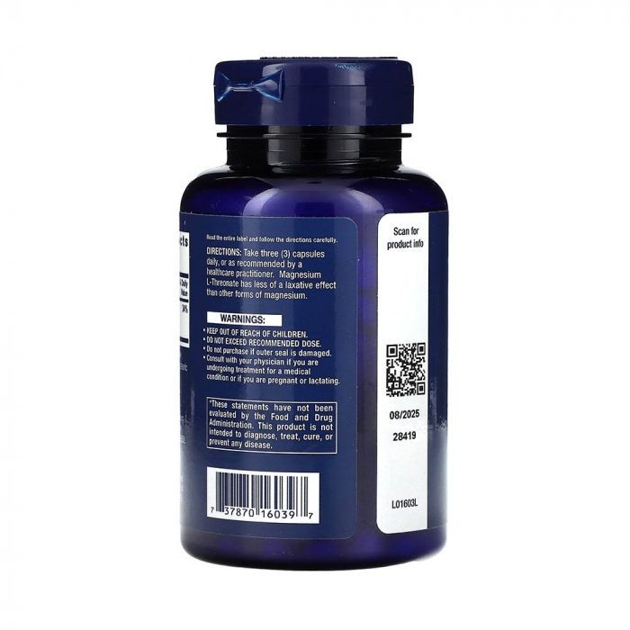 Neuro-Mag, Magnesium L-Threonate, Life Extension, 90 capsule