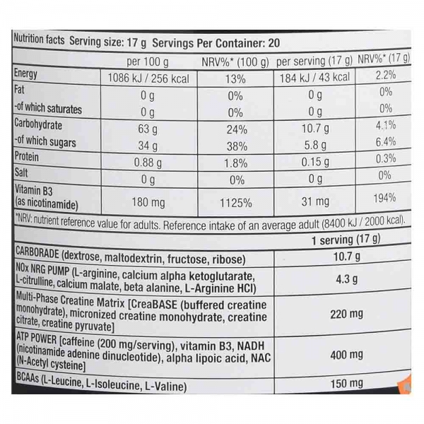 Nitrox Therapy Pre-workout, BioTech USA, 340g [5]