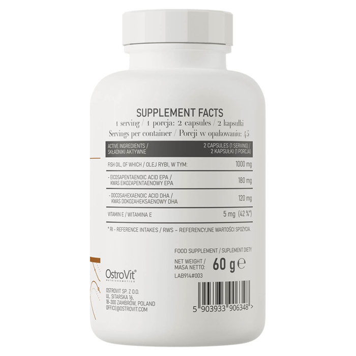 Omega 3 Easy to Swallow, OstroVit, 90 capsule [2]