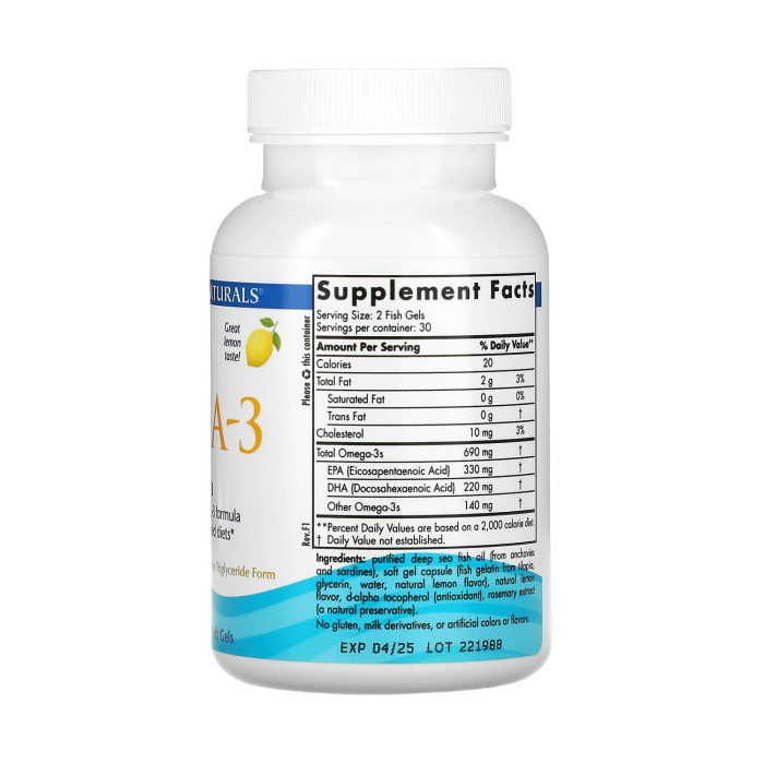 Omega-3 Lemon, 690 mg, Nordic Naturals, 60 softgels [4]